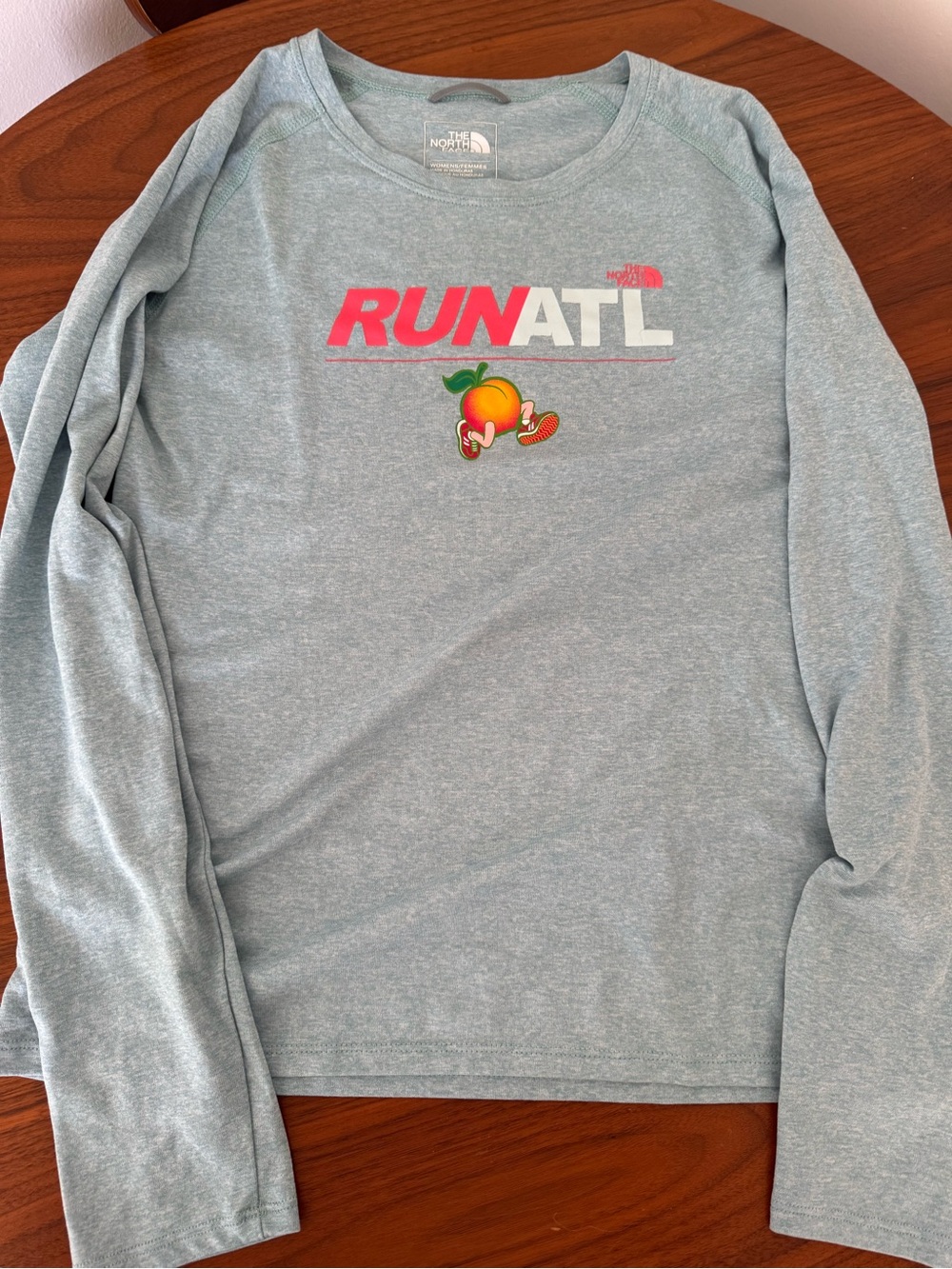 The North Face RUN ATL Long-Sleeve Tee with Peach Graphic